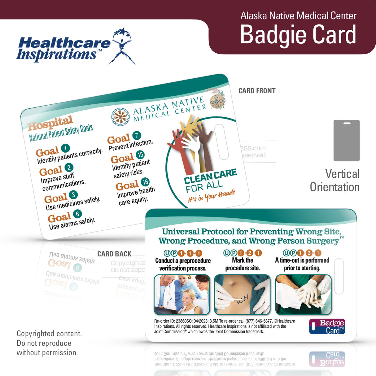 Alaska Native Medical Center 2025 National Patient Safety Goal Badgie™ Card