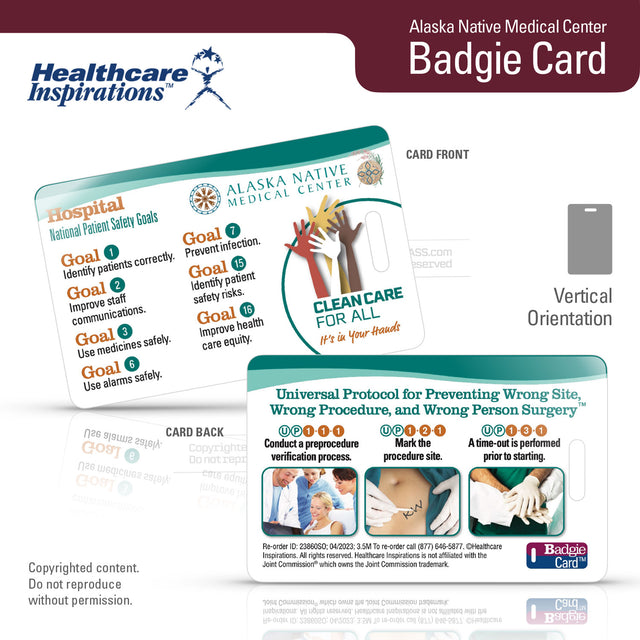 Alaska Native Medical Center 2025 National Patient Safety Goal Badgie™ Card