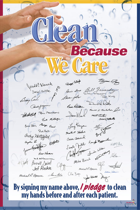 Clean Because I Care Pledge Poster