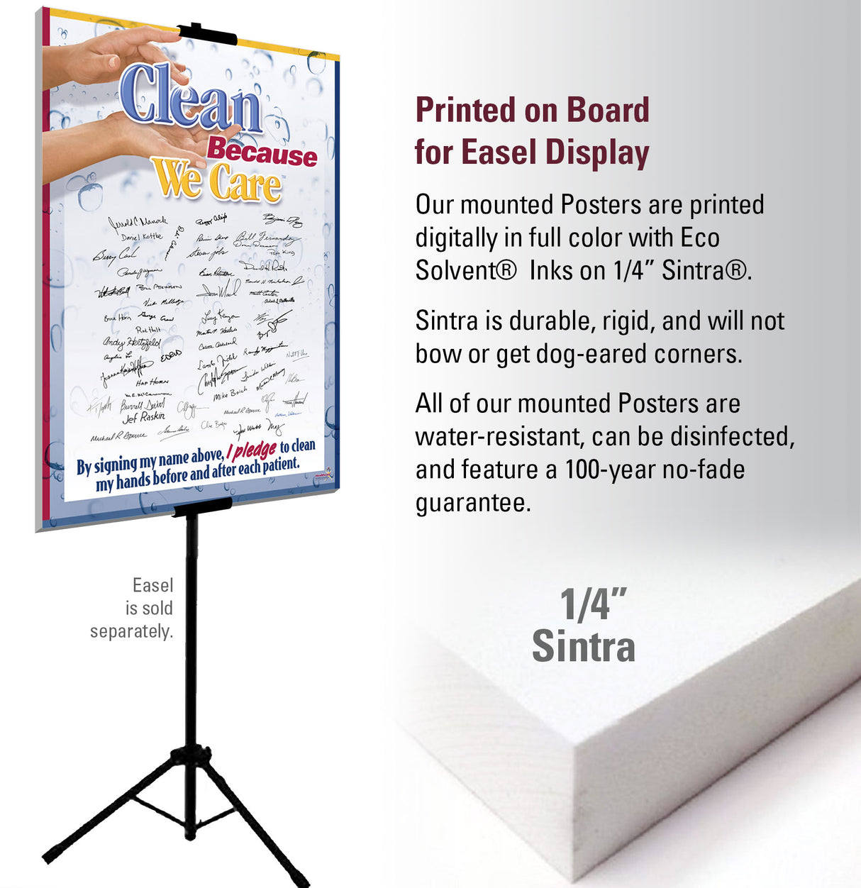 Clean Because I Care Pledge Poster