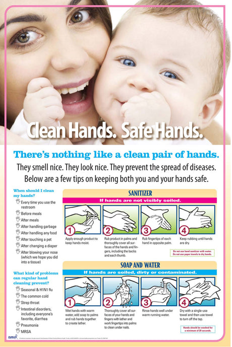 Clean Hands are Safe Hands Poster Design 407