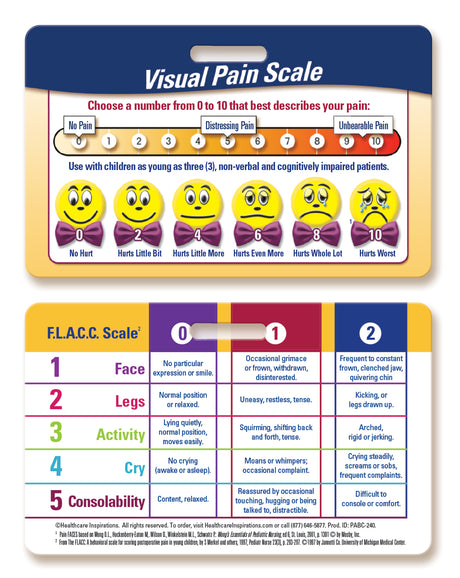 Visual Pain Assessment Tool Badgie™ Card