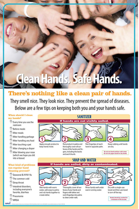 Clean Hands are Safe Hands Poster Design 408