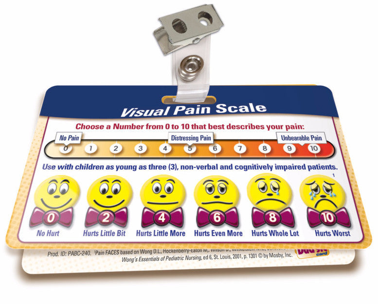 Visual Pain Assessment Tool Badgie™ Card